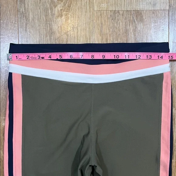 The Upside Papillon High-Rise Striped Leggings Olive Green Women's 10 EUC - Picture 10 of 16